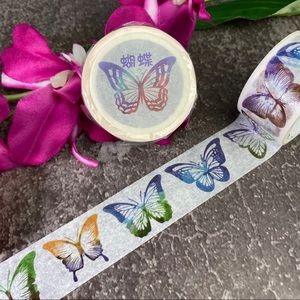Bold and Realistic Butterflies, Wide 23mm Washi Tape, 1 Full Roll